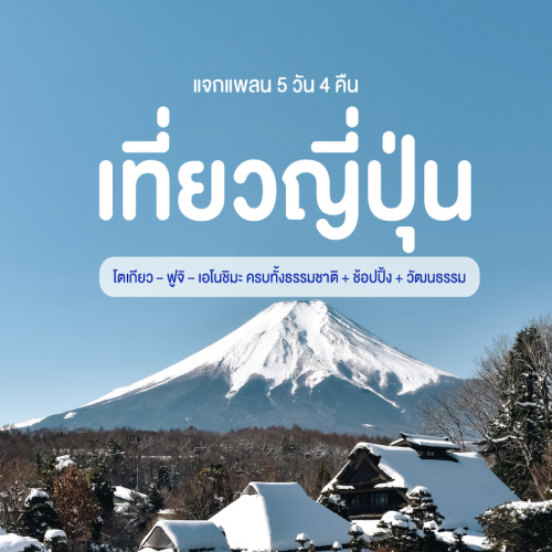แพลนเที่ยวญี่ปุ่น 5 วัน 4 คืน โตเกียว ฟูจิ เอโนชิมะ