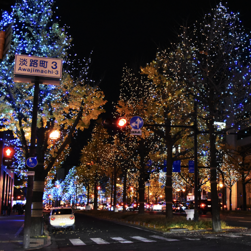 Midosuji Illumination โอซาก้า คู่มือเที่ยวชมไฟปลายปี 2025