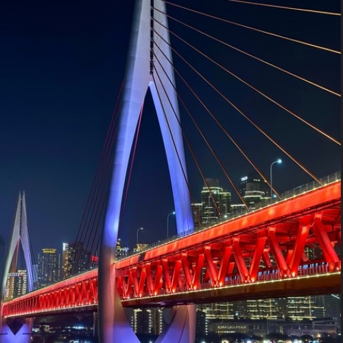 สะพาน Qiansimen Bridge ฉงชิ่ง จุดถ่ายรูปวิวหงหยาต้งสุดงาม