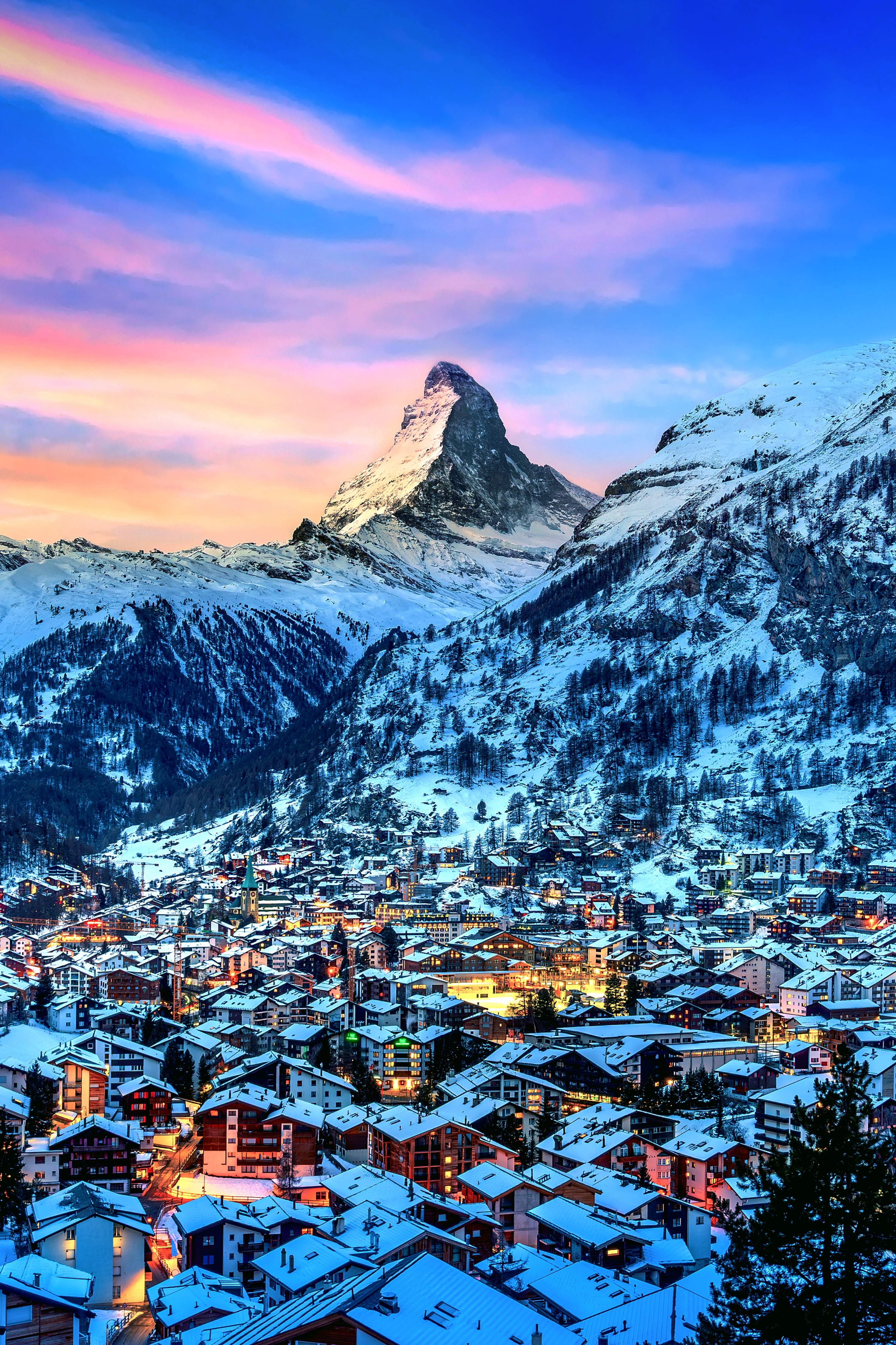 ยอดเขา Matterhorn เมือง Zermatt ประเทศสวิตเซอร์แลนด์