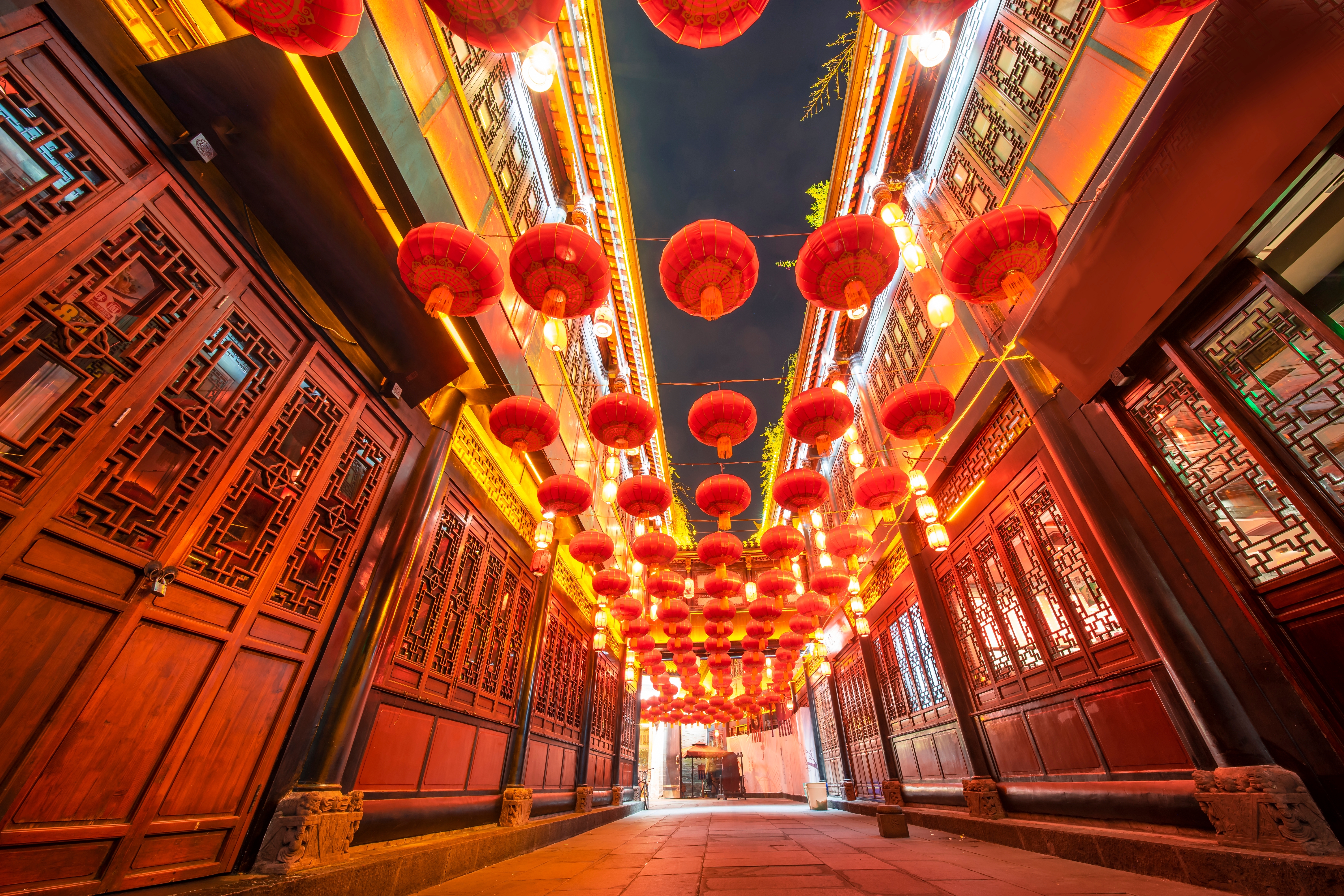 อาหารและขนมท้องถิ่น Jinli Ancient Street ถนนโบราณเฉิงตู