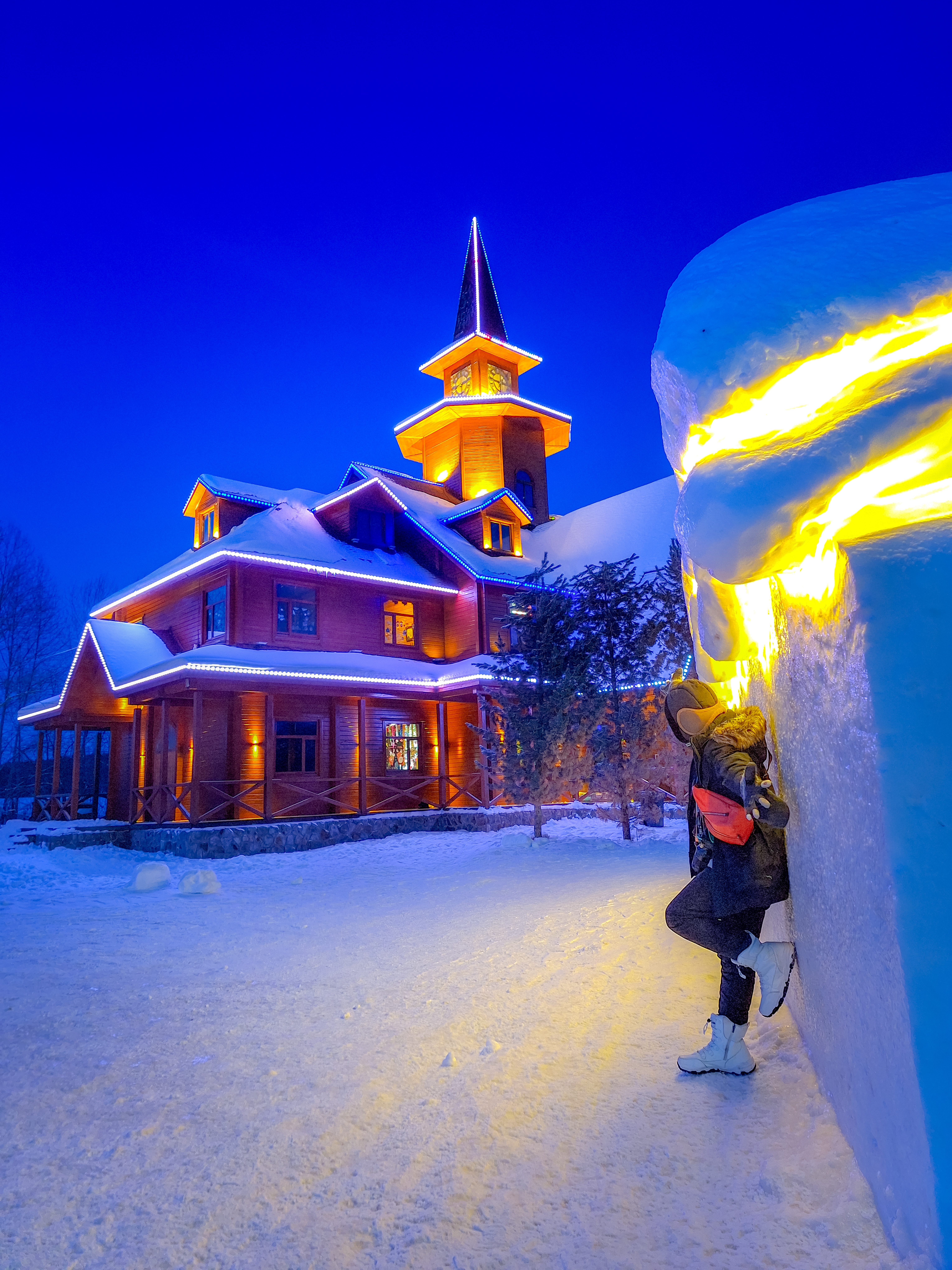 จุดถ่ายรูปธีมคริสต์มาส China Arctic Christmas World เมืองโม่เหอ