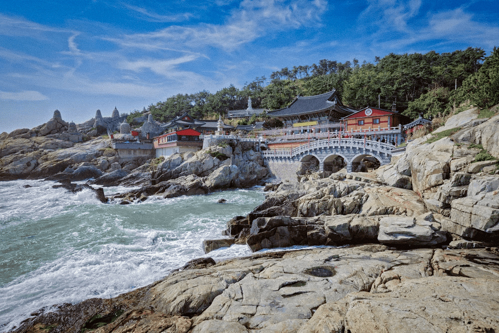 Gwangalli Beach ชายหาดปูซาน วิวสะพาน Gwangan ตอนกลางคืน