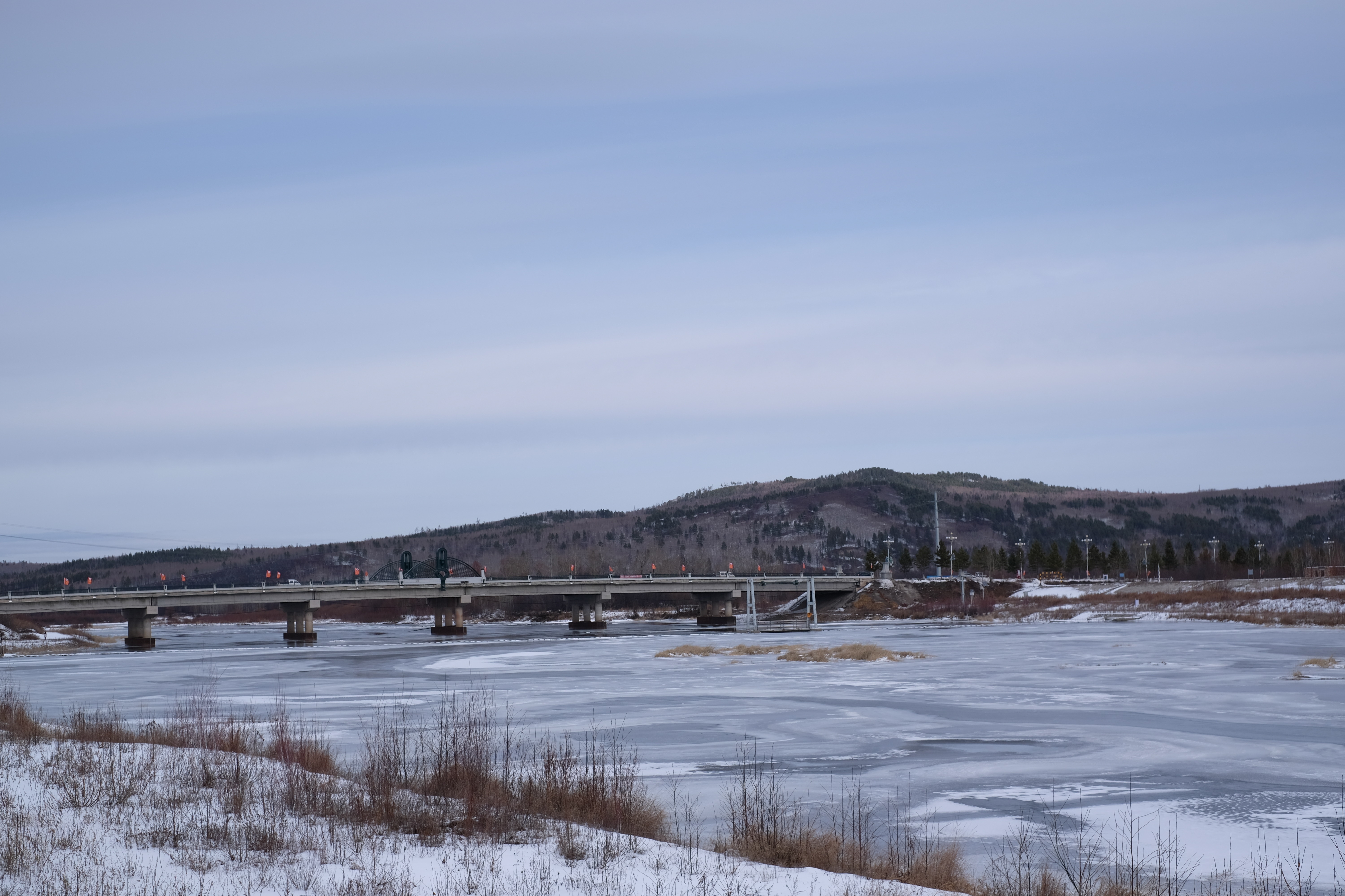 ทัศนียภาพแม่น้ำเฮยหลงเจียง Heilongjiang River ชายแดนจีน-รัสเซีย เมืองโม่เหอ