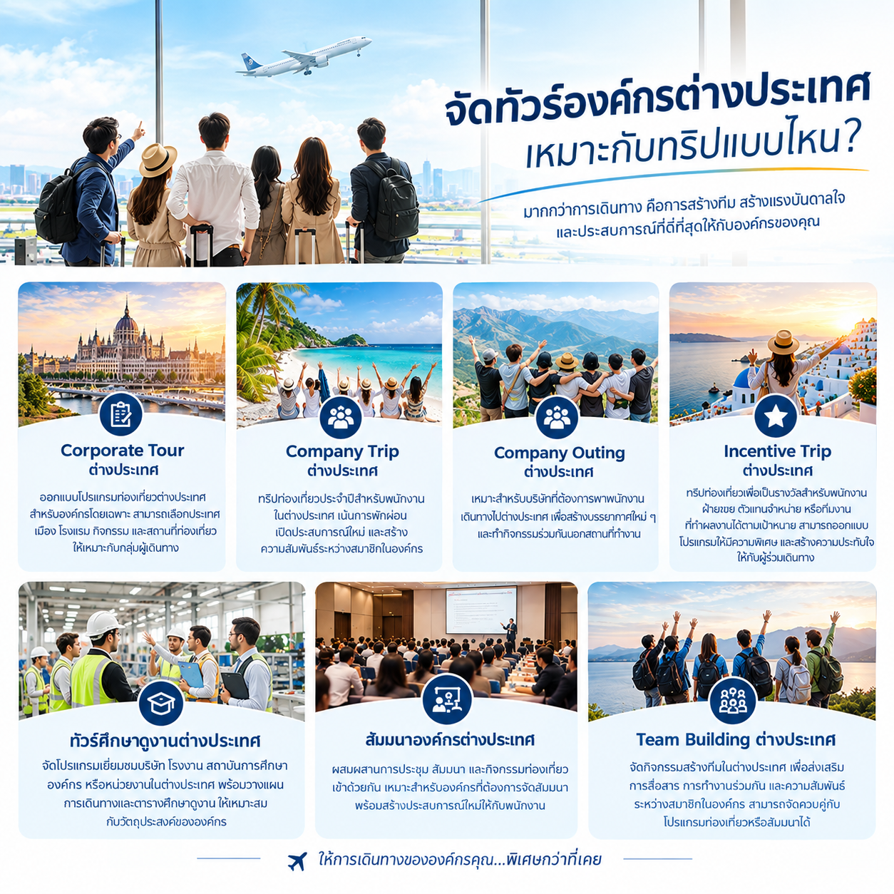 บรรยากาศการเดินทางและศึกษาดูงานในการจัดทัวร์องค์กรต่างประเทศ