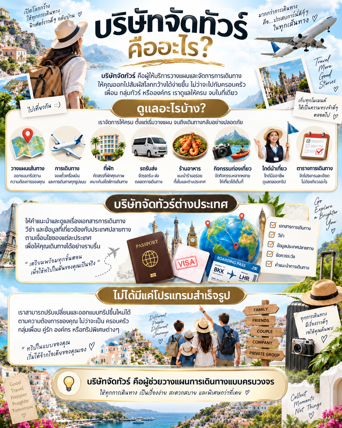 บริษัทจัดทัวร์ คืออะไร บริษัทจัดทัวร์ต่างประเทศ ให้บริการวางแผนการเดินทางครบวงจร