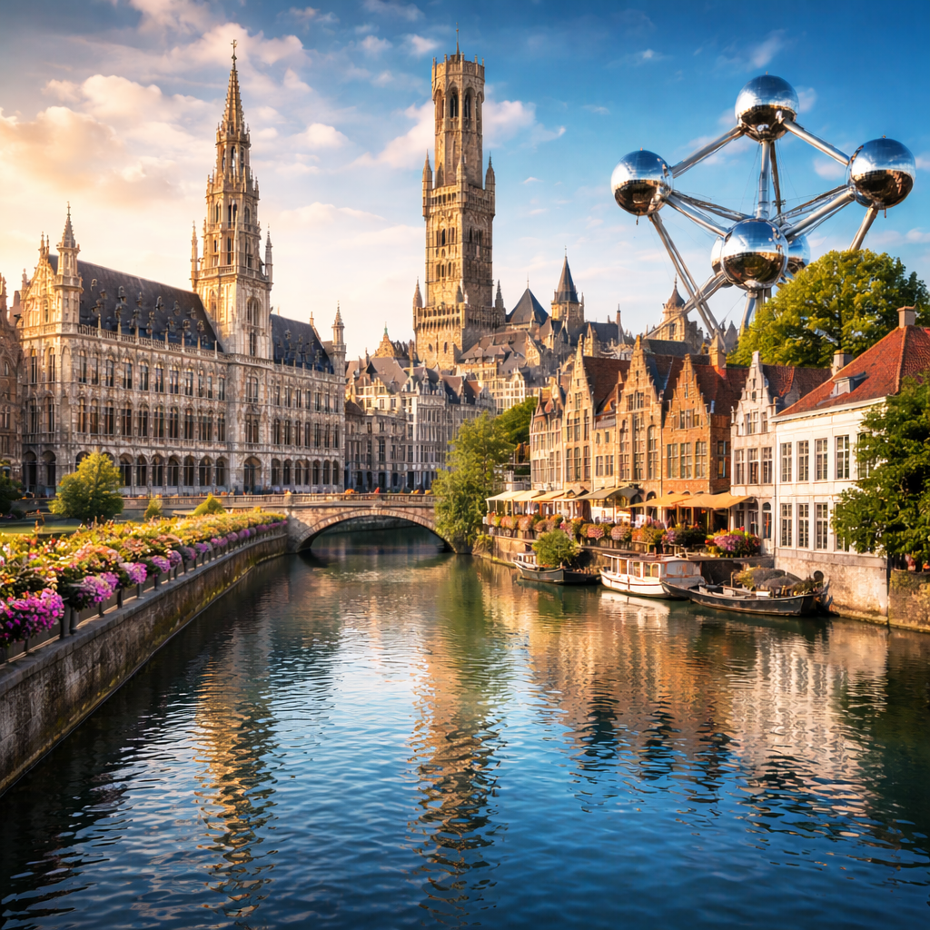 จัตุรัส Grand Place เมืองบรัสเซลส์ ประเทศเบลเยียม
