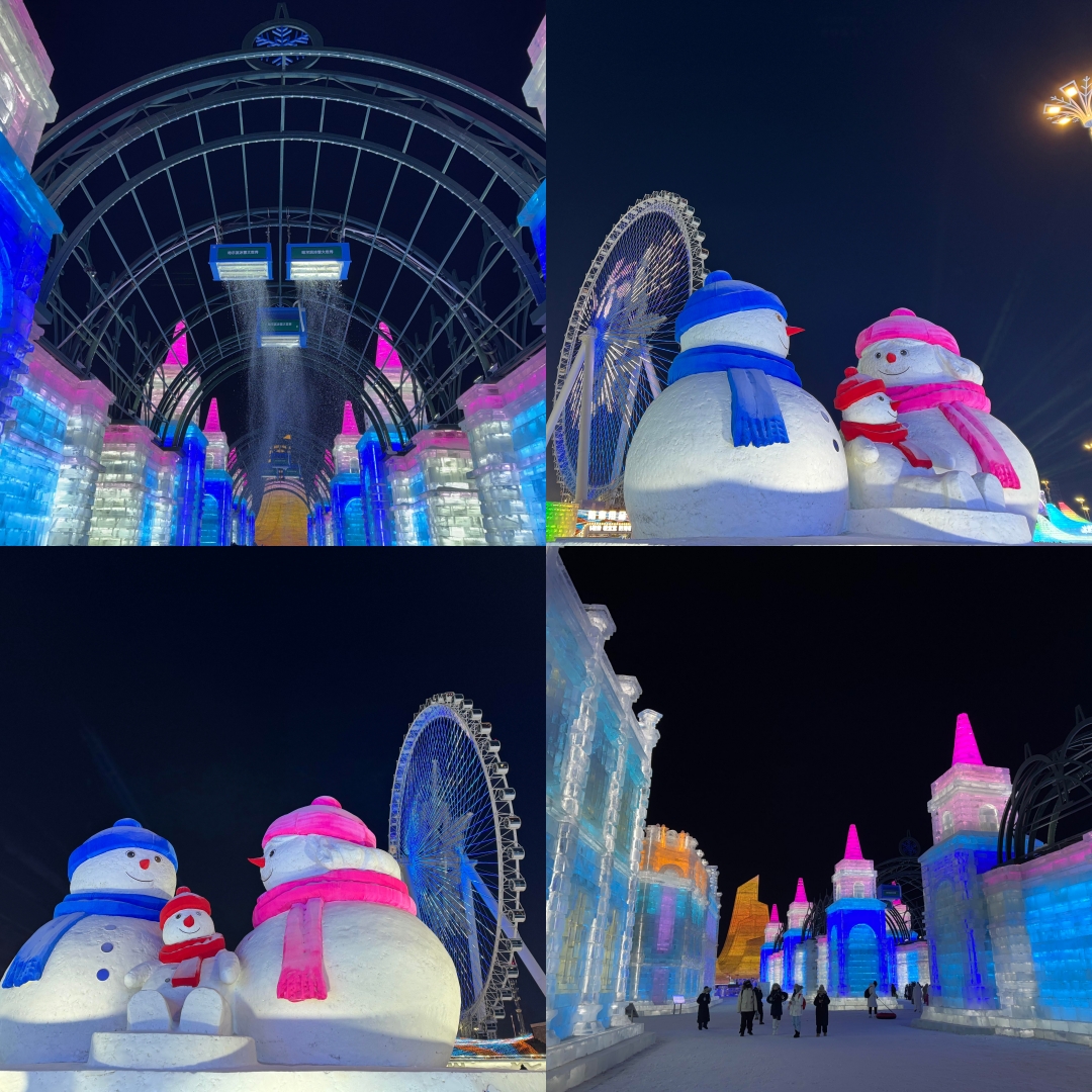 ทัวร์ฮาร์บิน Harbin Ice and Snow World 2026 ประติมากรรมน้ำแข็งยามค่ำคืน
