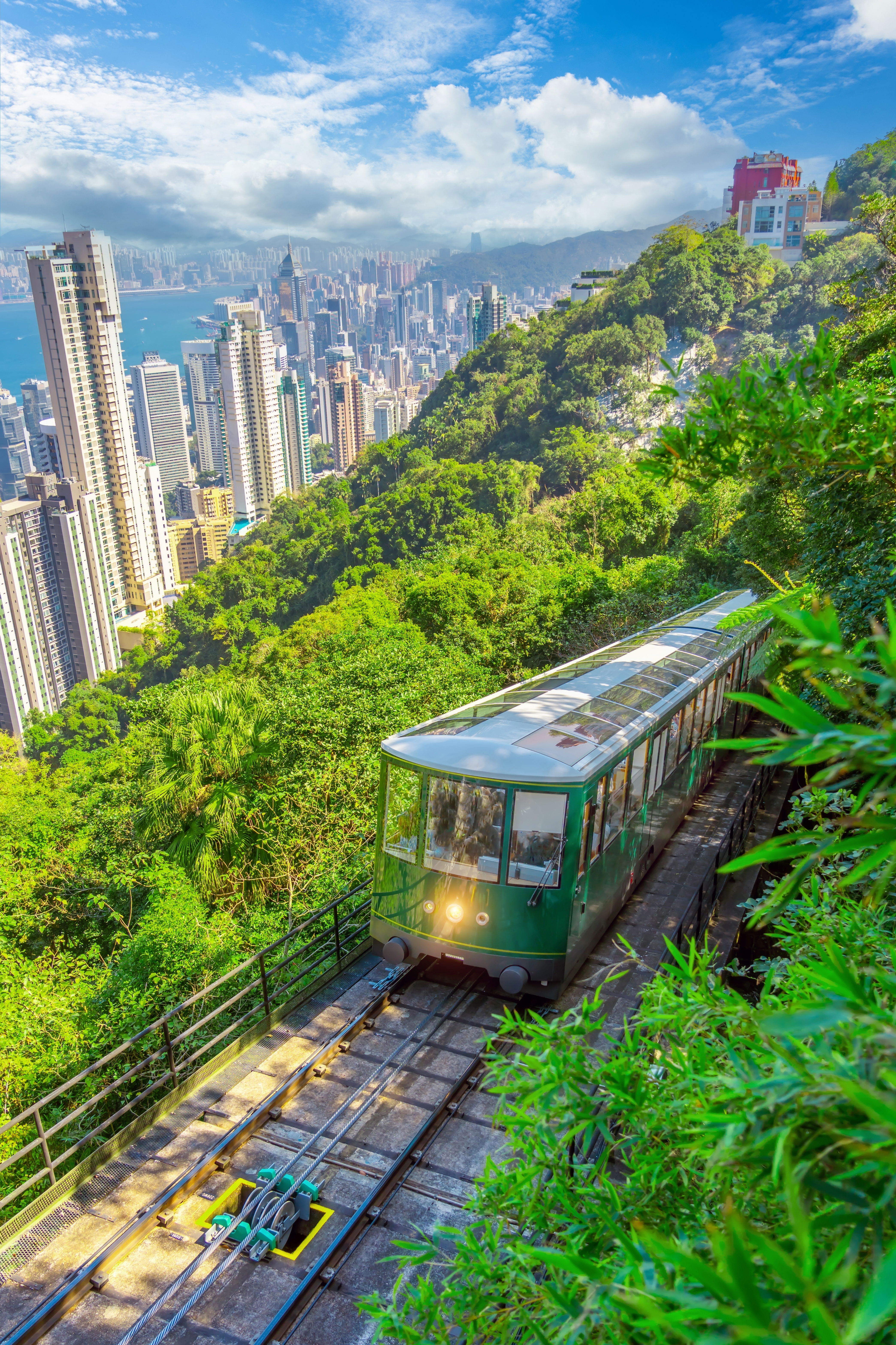 วิว Victoria Peak ฮ่องกง มองเห็น skyline และอ่าววิคตอเรียจากมุมสูง